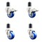 Service Caster 3 Inch 316SS Blue Poly Swivel 1-3/4 Inch Expanding Stem Caster Lock Brake, 2PK SS316TTLEX20S314-PPUB-BLUE-2-S-2-134 - alternate 2